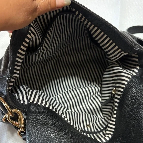 Kate Spade Black Pebbled Leather Shoulder Bag and crossbody